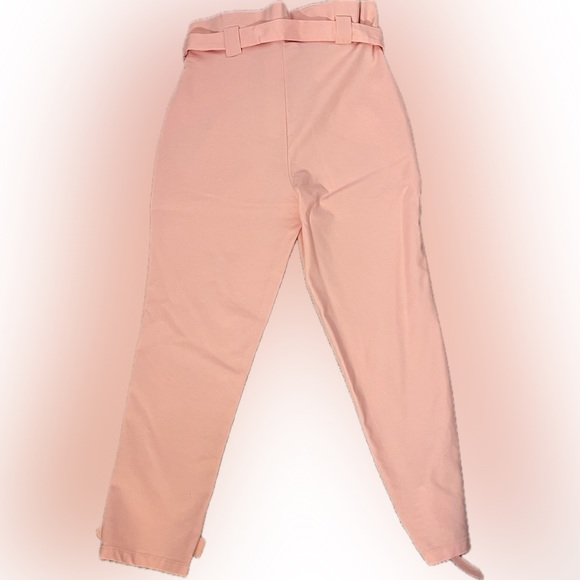 Women Solid Casual Trousers High Waist Ruffle Bow Tie Pants - Picture 5 of 8